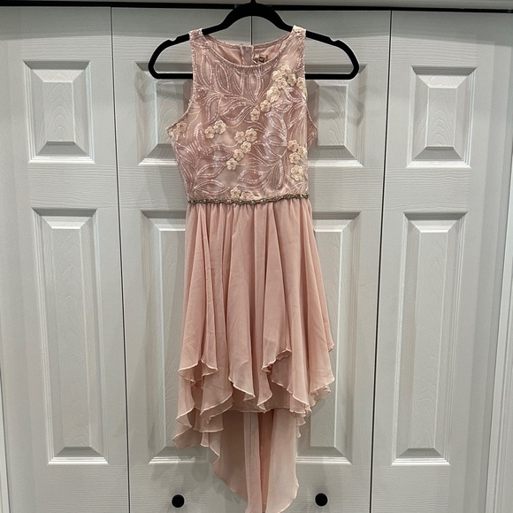 Rare Editions Blush Pink Floral Dress - Picture 1 of 5